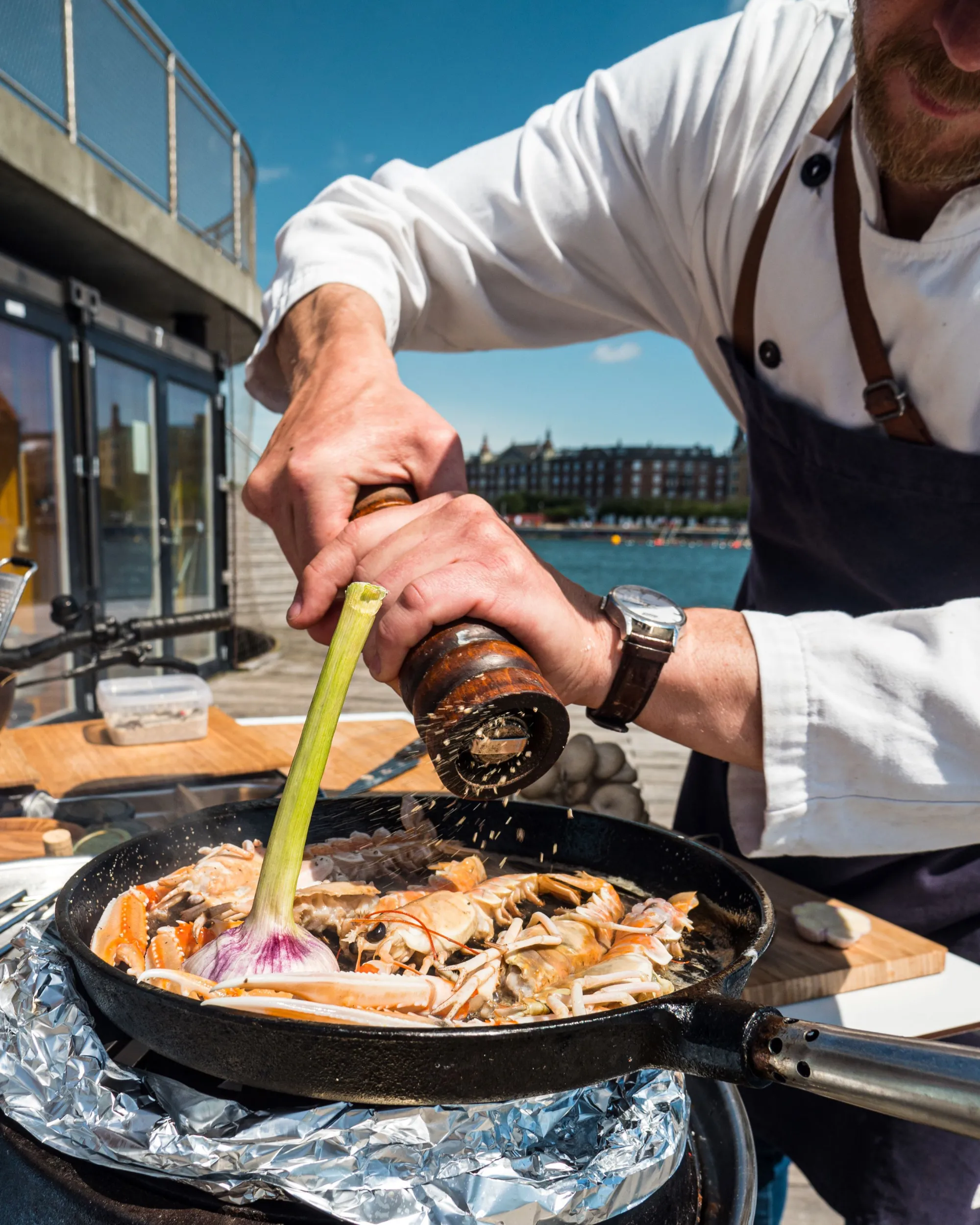 Jomfruhummer på pande